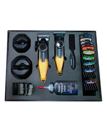 KEMEI ESTUCHE CERRADURA CLAVE COMBO CLIPPER /TRIMMER KM-1867+1868 GOLD