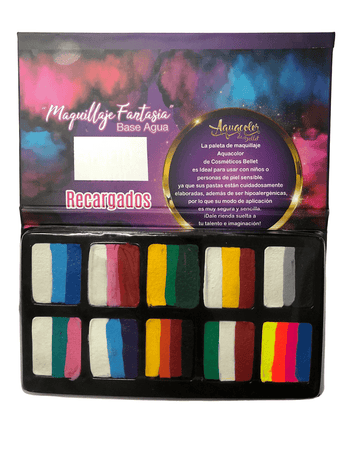BELLET AQUACOLOR PALETA MINI PASTEL MULTICOLOR 10 TONOS