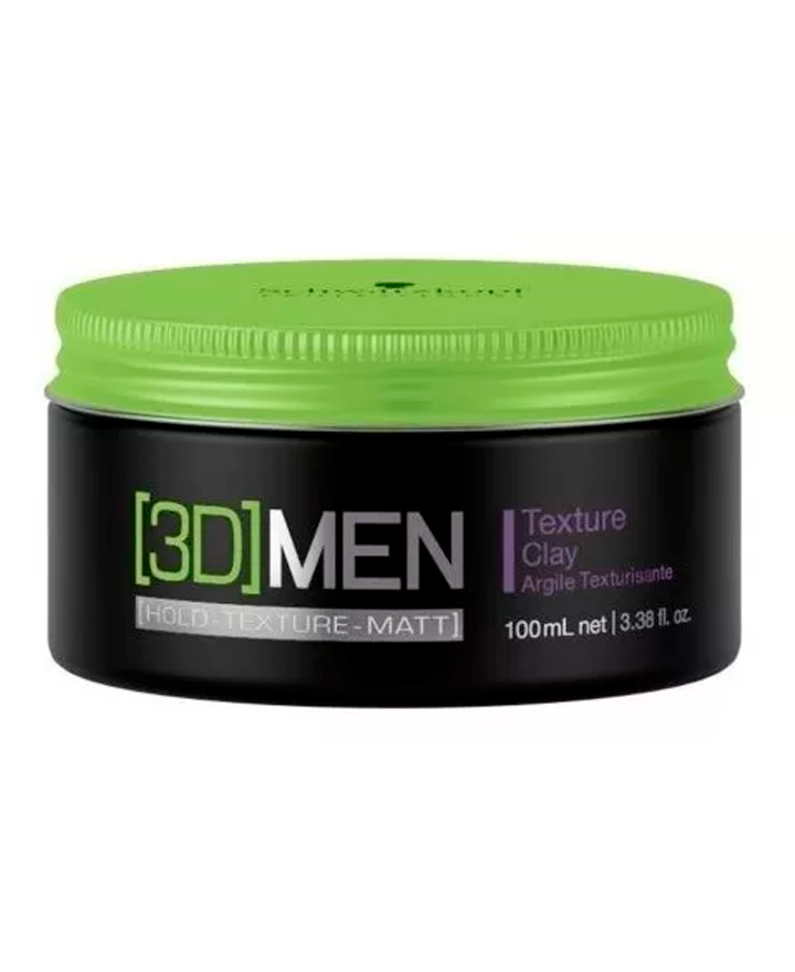SCHWARZKOPF 3D MEN ARCILLA TEXTURA MATE 100 ML.