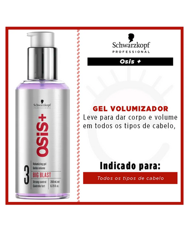 SCHWARZKOPF OSIS BIG BLAST VOLUMIZING GEL 200 ML.