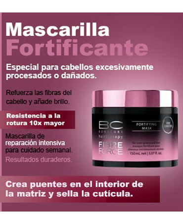 SCHWARZKOPF BC FIBRE FORCE MASCARILLA 150 ML. - El Palacio De La Belleza