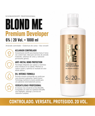 SCHWARZKOPF BLONDME PEROXIDO 6% 20 VOL. 1000 ML.