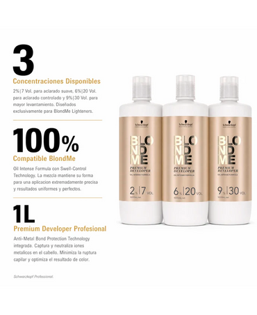 SCHWARZKOPF BLONDME PEROXIDO 6% 20 VOL. 1000 ML.