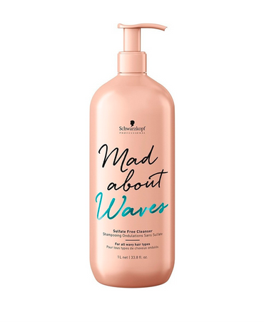 SCHWARZKOPF MAD ABOUT WAVES SHAMPOO SIN SULFATOS 1000 ML. - El Palacio De La Belleza