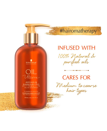 SCHWARZKOPF NUEVO OIL ULTIME ARGAN & BARBARY FIG SHAMPOO 300 ML.