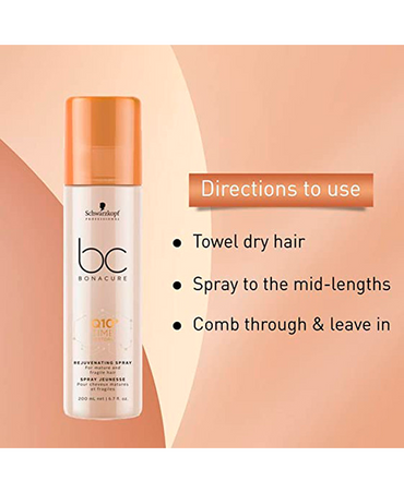 SCHWARZKOPF NUEVO BC Q10+ TIME RESTORE REJUVENATING SPRAY 200 ML. (D) - El Palacio De La Belleza