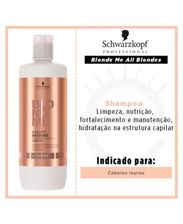 SCHWARZKOPF BLONDME DETOXIFYING SYSTEM ALL BLONDES SHAMPOO 1000 ML. - El Palacio De La Belleza