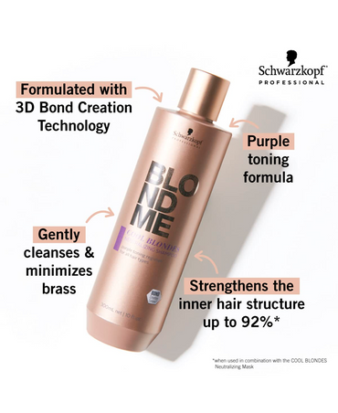 SCHWARZKOPF BLONDME COOL BLONDES NEUTRALIZING SHAMPOO 1000 ML.