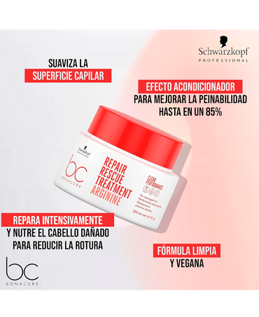 SCHWARZKOPF BC REPAIR RESCUE ARGININE TRATAMIENTO 200 ML. 2026