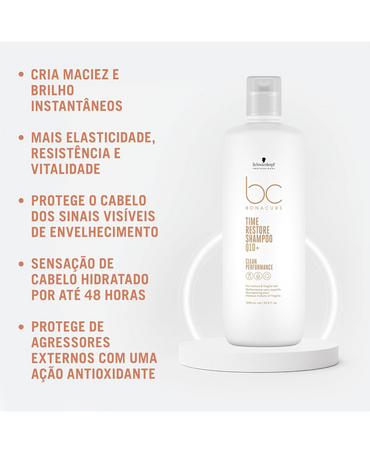 SCHWARZKOPF BC Q10+ TIME RESTORE SHAMPOO 1 LT. VEGANO