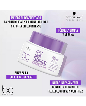 SCHWARZKOPF BC FRIZZ AWAY TREATMENT BABASSU OIL 500 ML