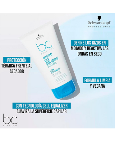 SCHWARZKOPF BC MOISTURE KICK CURL BOUNCE 150 ML. - El Palacio De La Belleza