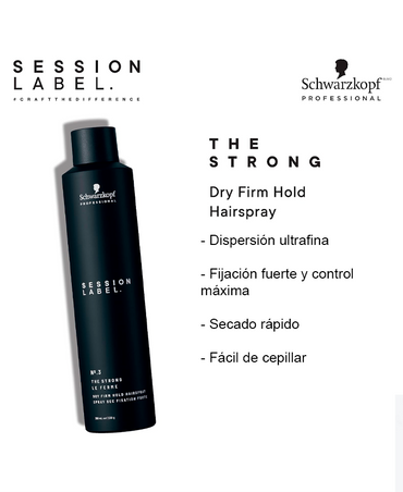 SCHWARZKOPF SESSION LABEL NO.3 THE STRONG LE FIXANT SPRAY 500 ML. - El Palacio De La Belleza