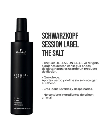 SCHWARZKOPF SESSION LABEL SALT SPRAY 200 ML.