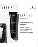 SCHWARZKOPF SESSION LABEL THE DEFINER CREMA DE RIZOS 150 ML.