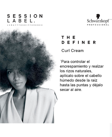 SCHWARZKOPF SESSION LABEL THE DEFINER CREMA DE RIZOS 150 ML.