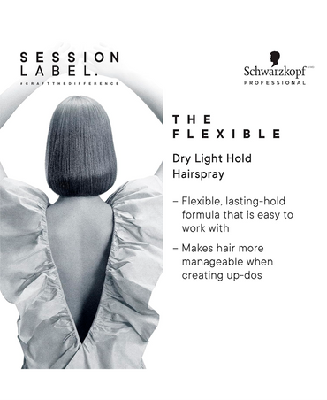 SCHWARZKOPF SESSION LABEL NO.2 THE FLEXIBLE DRY LIGHT HOLD HAIRSPRAY 500 ML.