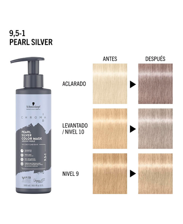 SCHWARZKOPF CHROMA ID BONDING COLOR MASK 300 ML. 9,5-1 PLATA PERLADO