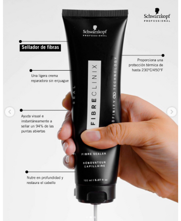 SCHWARZKOPF FIBRE CLINIX 2025 SEAL SELLADOR DE FIBRA 150 ML. - El Palacio De La Belleza