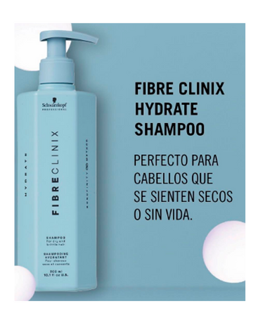 SCHWARZKOPF FIBRE CLINIX 2026 HYDRATE SHAMPOO 300 ML.