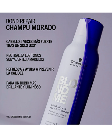 SCHWARZKOPF BLONDME BOND REPAIR PURPLE SHAMPOO 1000 ML. 2026