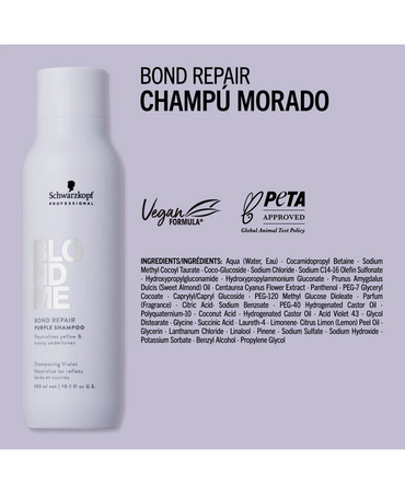 SCHWARZKOPF BLONDME BOND REPAIR PURPLE SHAMPOO 1000 ML. 2026