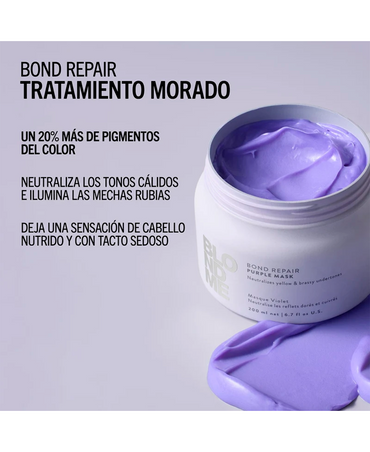 SCHWARZKOPF BLONDME BOND REPAIR PURPLE MASK 200 ML. 2026