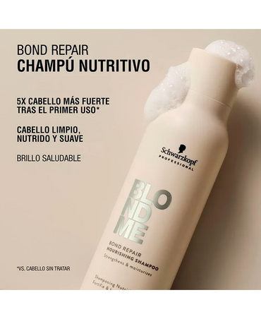 SCHWARZKOPF BLONDME BOND REPAIR NOURISHING SHAMPOO 300 ML. 2026