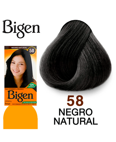 BIGEN TINTE 58 NEGRO NATURAL 6 GRS.