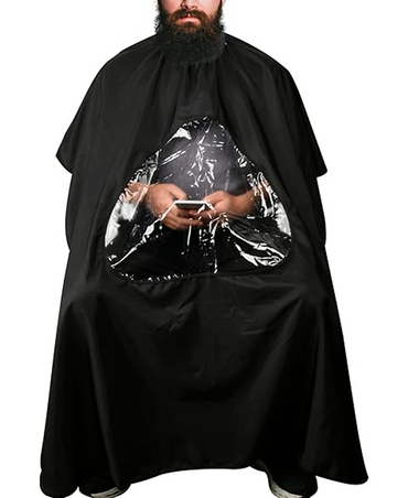 HAIR STAR CAPA BARBERO VENTANA PARA CELULAR NEGRO