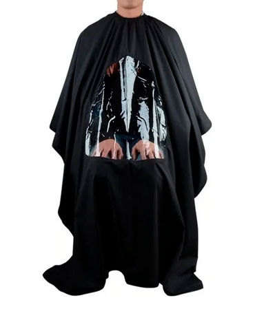 HAIR STAR CAPA BARBERO VENTANA PARA CELULAR NEGRO