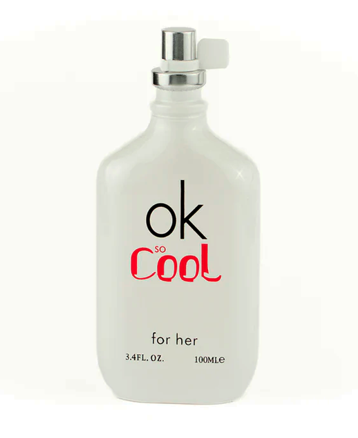 EBC OK SO COOL WHITE EAU DE PARFUM SPRAY 100 ML. INSPIRED CK ONE SHOCK BY CALVIN KL