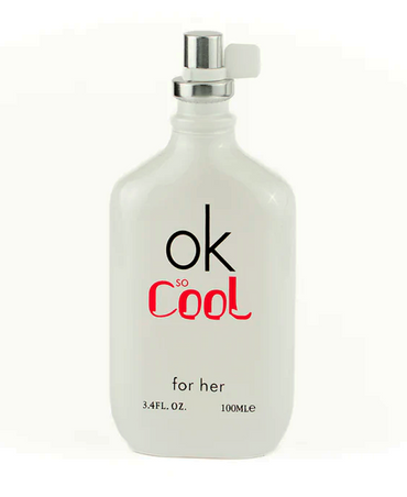 EBC OK SO COOL WHITE EAU DE PARFUM SPRAY 100 ML. INSPIRED CK ONE SHOCK BY CALVIN KL