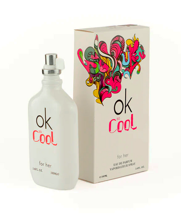 EBC OK SO COOL WHITE EAU DE PARFUM SPRAY 100 ML. INSPIRED CK ONE SHOCK BY CALVIN KL