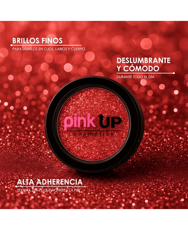 PINK UP GLITTER EYE SHADOW PKG10 HOT RED