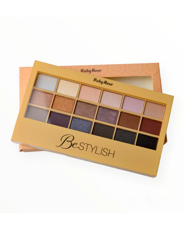 RUBY ROSE BE STYLISH KIT 7 SOMBRAS METAL/11 MATE /1 PRIMER HB-9918 (R)