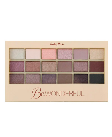 RUBY ROSE BE WONDERFUL KIT 12 SOMBRAS METAL/6 MATE /1 PRIMER HB-9925 (R)
