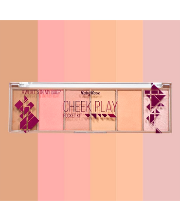 RUBY ROSE CHEEK PLAY CONTORNO RUBOR ILUMINADOR CON 6 HB-7515 (R)