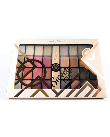 RUBY ROSE SWEETY EYES 14 SOMBRAS METAL/ 18 MATE / 2 PRIMER HB-9972