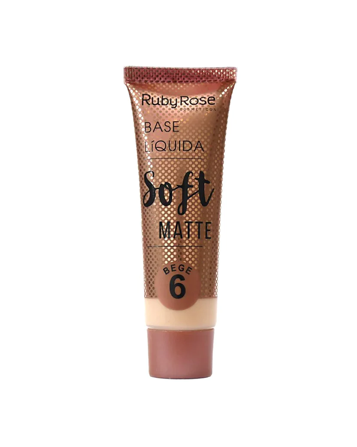 RUBY ROSE LIQUID FOUNDATION SOFT MATTE BEIGE #6 HB-8050/2
