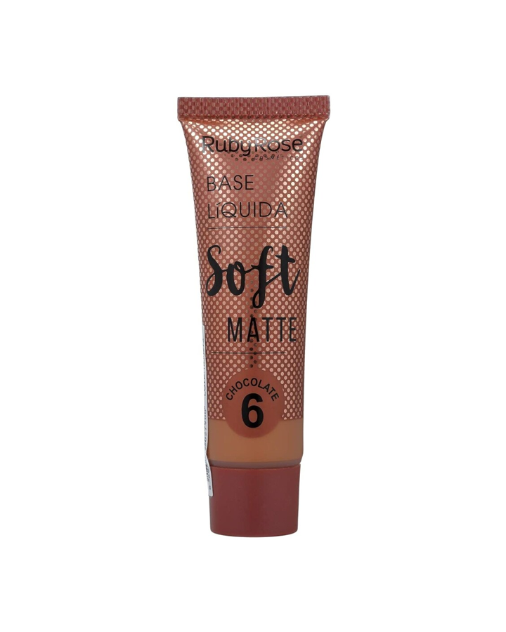 RUBY ROSE LIQUID FOUNDATION SOFT MATTE CHOCOLATE #6 HB-8050/3