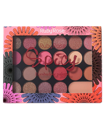 RUBY ROSE SPICY PALETA SOMBRAS 22 TONOS /1 BASE HB-1001