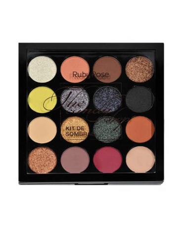 RUBY ROSE PALETA SOMBRAS 15 TONOS /1 BASE HB-1017