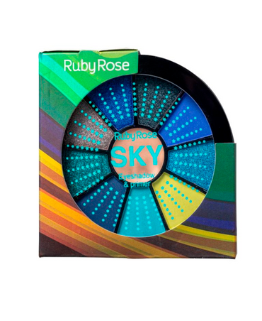 RUBY ROSE SKY KIT 9 SOMBRAS+ 1 PRIMER HB-9986/5
