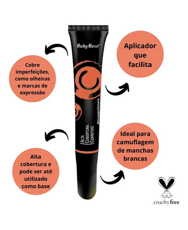 RUBY ROSE COLOR CORRECTING FLUID HB-8092/5 NARANJA (R)