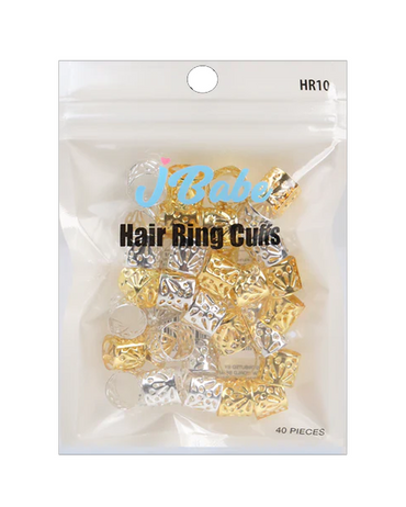 J BABE HAIR RING CUFFS SILVER/GOLD 40 PZS. HR10