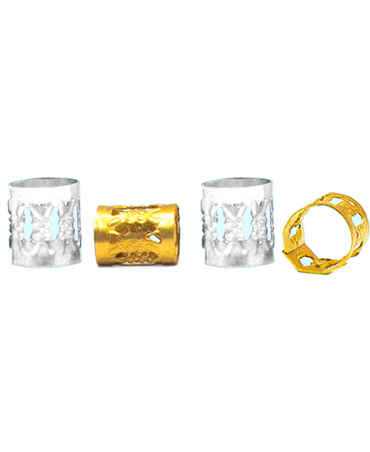 J BABE HAIR RING CUFFS SILVER/GOLD 40 PZS. HR10