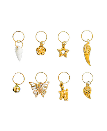 J BABE HAIR RINGS 8 PIEZAS HR12
