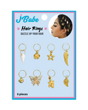 J BABE HAIR RINGS 8 PIEZAS HR12