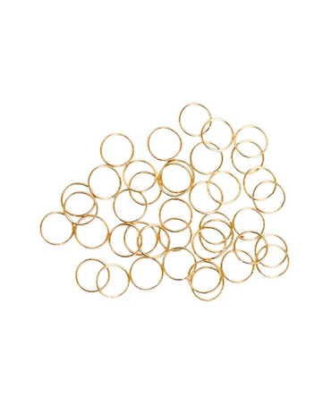 J BABE HAIR RINGS 40 PIEZAS GOLD HR13